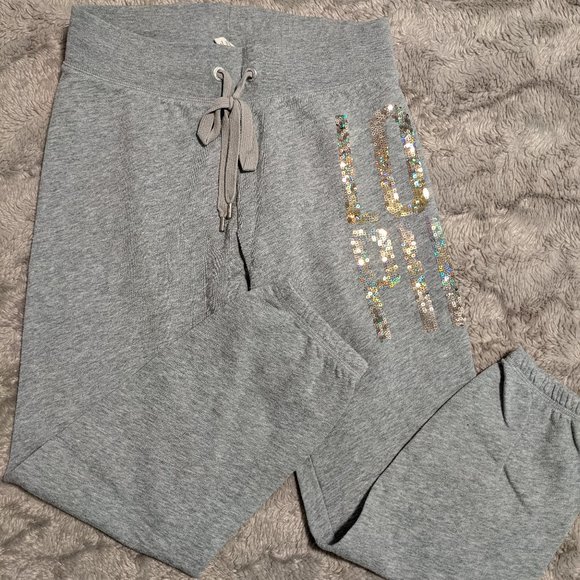 PINK Grey Joggers - Picture 1 of 4